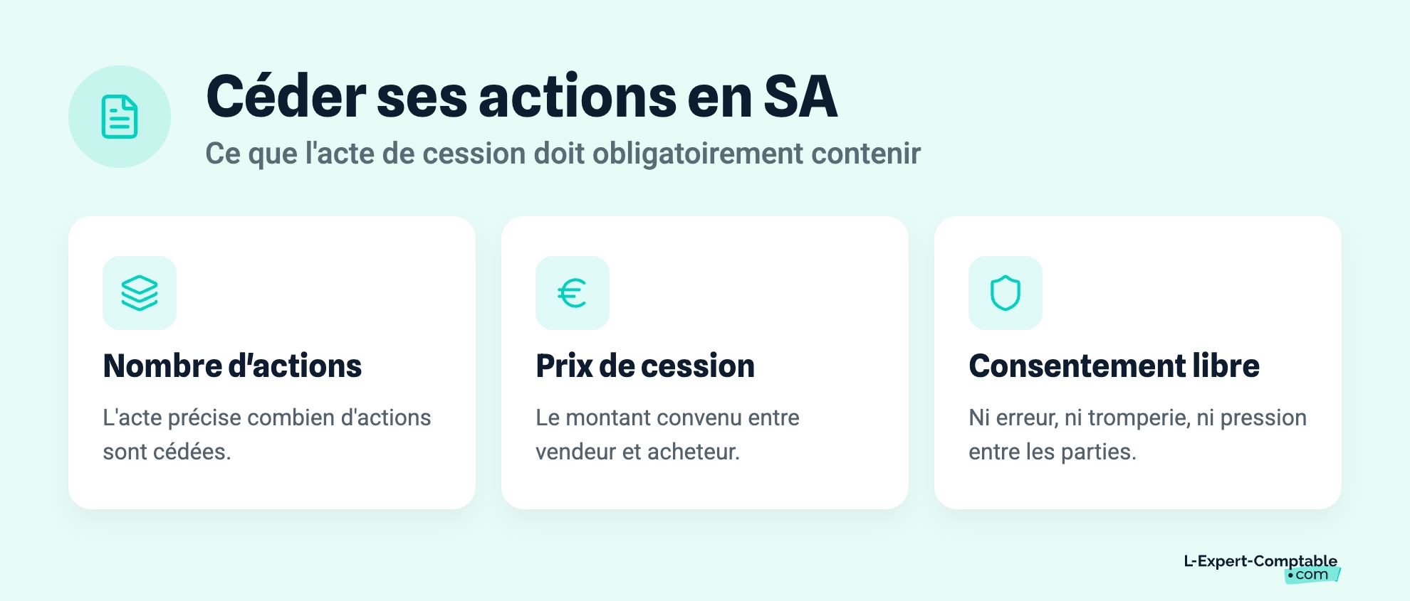 Céder ses actions en SA